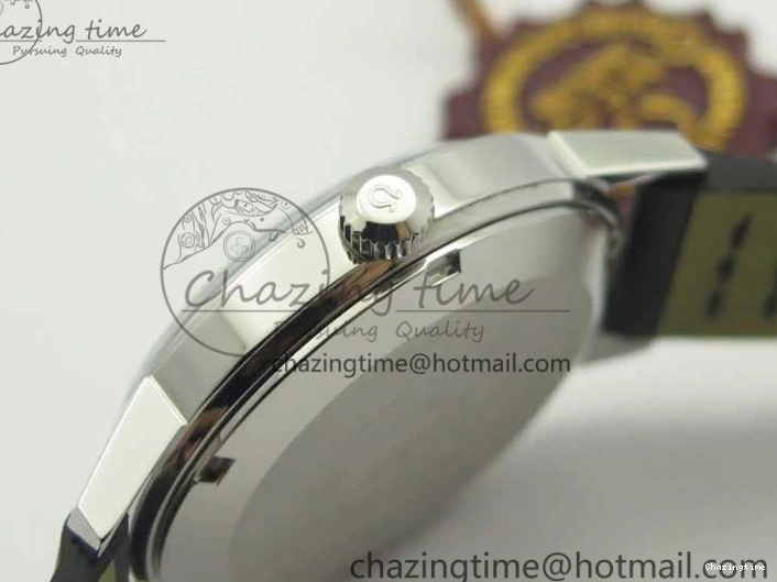 0301 EasyCare Seamaster 30 1962 SS TW Best Edition Black Dial On Leather Strap MIYOTA 8079